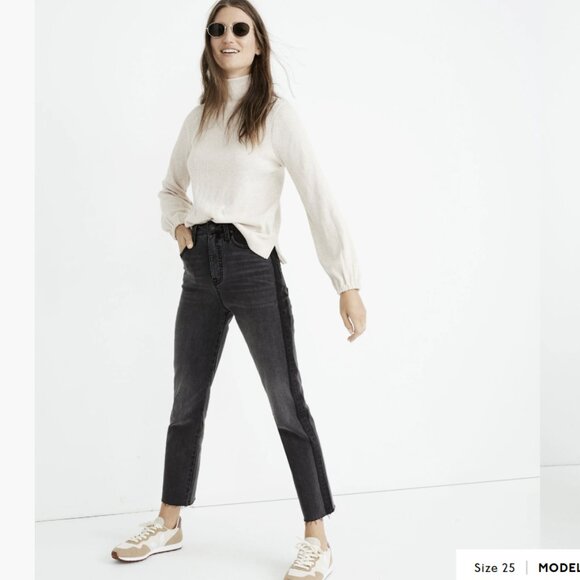 Madewell Classic Straight Jeans: Shadow Stripe Edition Size 23 - Picture 3 of 12